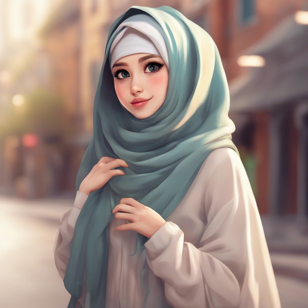 new hijab girl dp