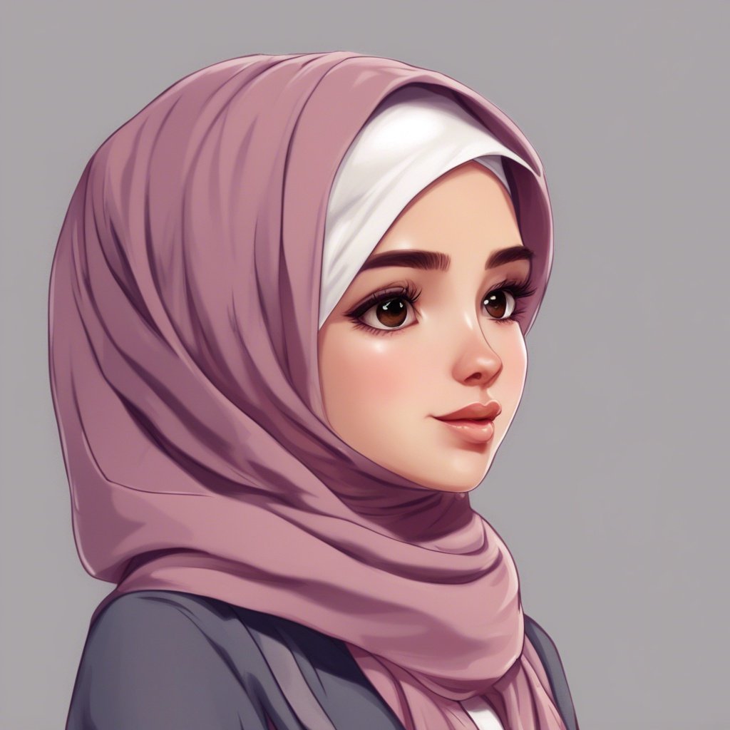 stylish hijab girl dp