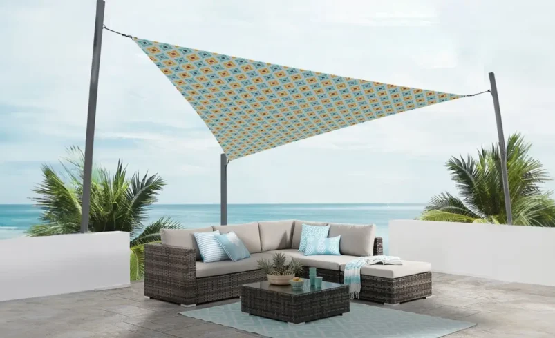 Enhancing outdoor comfort with waterproof and triangular shades